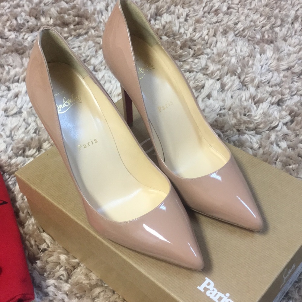 Christian louboutin pigalle 100 patent nude